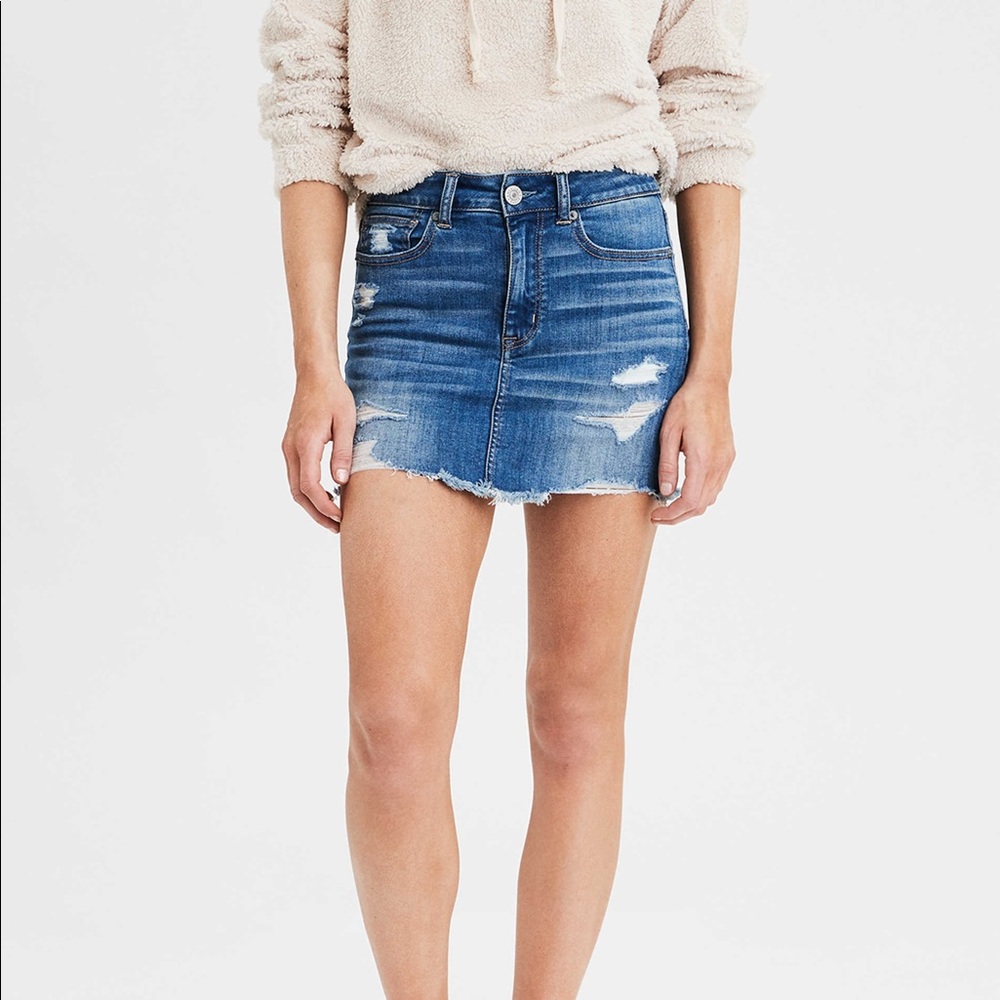 american eagle jean skirt